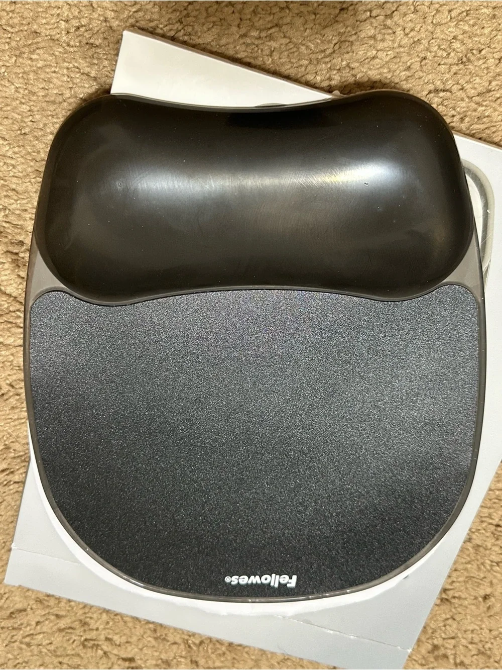 Fellowes Crystals Gel Mousepad Wrist Rest - Black